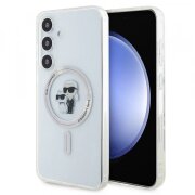 Husa MagSafe pentru Samsung Galaxy S24 S921, Karl Lagerfeld, IML Karl&amp;Choupette, Transparenta