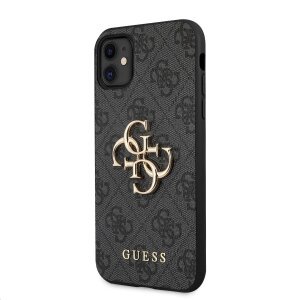 Husa pentru Apple iPhone 11, Guess, 4G Metal Logo, Gri