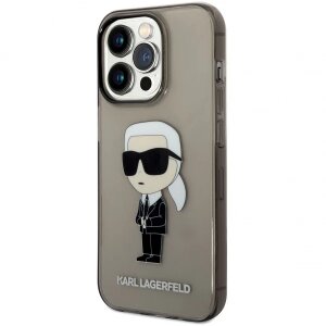 Husa pentru Apple iPhone 14 Pro Max, Karl Lagerfeld, IML Ikonik NFT, Neagra