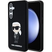 Husa pentru Samsung Galaxy S24 S921, Karl Lagerfeld, Silicone Ikonik NFT, Neagra