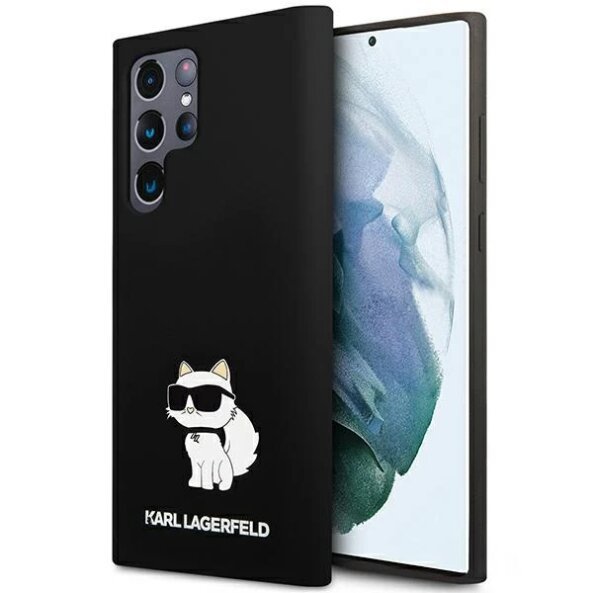 Husa pentru Samsung Galaxy S24 Ultra S928, Karl Lagerfeld, Silicone Choupette NFT, Neagra