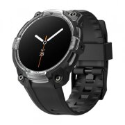Husa Ringke Rugged Gear pentru Samsung Galaxy Watch8 44mm, Neagra Transparenta