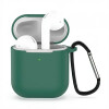 Husa Techsuit Silicone pentru Apple AirPods Gen 2 / Gen 1, Verde Inchis