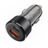 Incarcator Auto Acefast B12, 60W, 3A, 1 x USB-A - 1 x USB-C, Negru