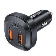 Incarcator Auto Acefast B9, 66W, 5A, 2 x USB-A - 1 x USB-C, Negru