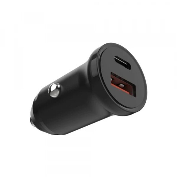 Incarcator Auto Fixed, 20W, 3A, 1 x USB-A - 1 x USB-C, Negru