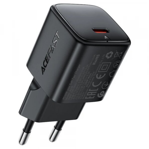 Incarcator Retea Acefast A118, 30W, 3A, 1 x USB-C, Negru
