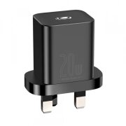 Incarcator Retea Baseus Super Si UK, 20W, 3A, 1 x USB-C, Negru CCSUP-K01