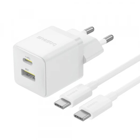 Incarcator Retea Cu Cablu USB-C Baseus Palm, 30W, 3A, 1 x USB-A - 1 x USB-C, Alb P1011160A213-01