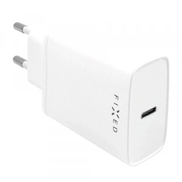 Incarcator Retea Cu Cablu USB-C Fixed, 20W, 3A, 1 x USB-C, Alb