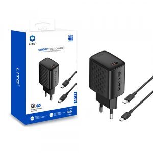 Incarcator Retea Cu Cablu USB-C Lito LC17, 30W, 3A, 1 x USB-C, Negru