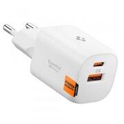 Incarcator Retea Spigen Essential, 35W, 3A, 1 x USB-A - 1 x USB-C, Alb