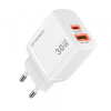 Incarcator Retea Techsuit CH1 Duonix, 30W, 3A, 1 x USB-A - 1 x USB-C, Alb