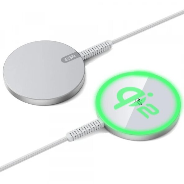 Incarcator Retea Wireless ESR HaloLock, 15W, 1.67A, Argintiu