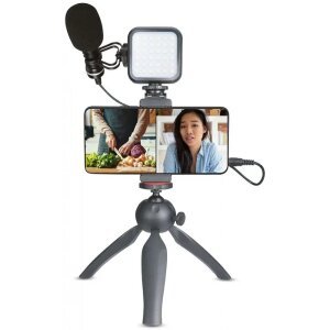 Kit de Vlogging Xqisit pentru Telefon, Negru 