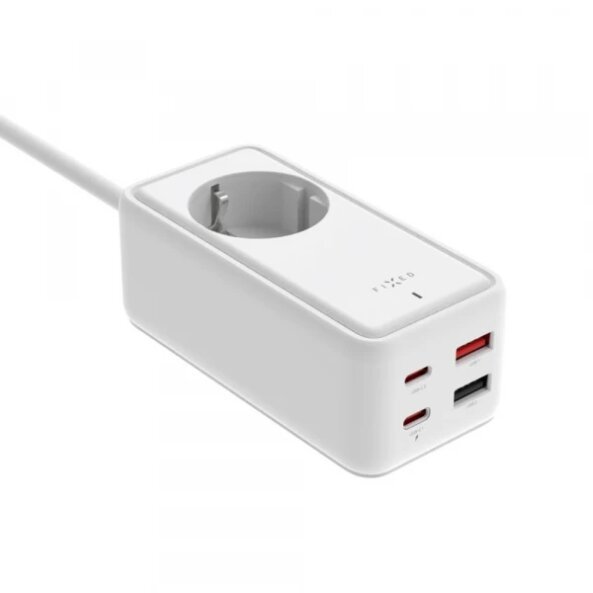 Prelungitor Fixed, 2 x USB-A - 2 x USB-C - 1 x Schuko, Alb