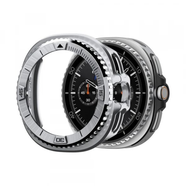 Rama Protectie Spigen Tune Pro Pilot pentru Samsung Galaxy Watch8 Classic, Argintie