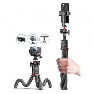 Selfie Stick Bluetooth Techsuit C03, Universal, Negru
