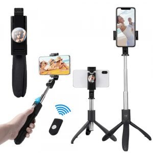 Selfie Stick Bluetooth Techsuit K06, Universal, Negru