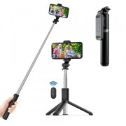 Selfie Stick Bluetooth Techsuit Q01, Universal, Negru