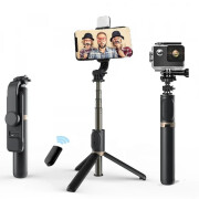 Selfie Stick Bluetooth Techsuit Q03s, Universal, Negru