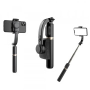 Selfie Stick Bluetooth Techsuit Q08, Universal, Negru