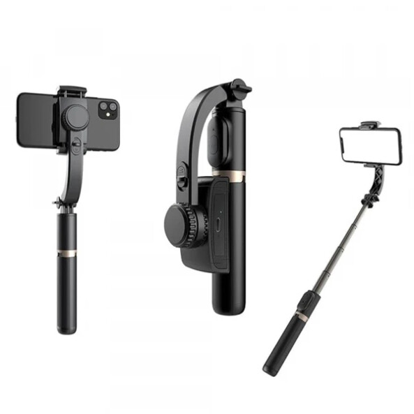 Selfie Stick Bluetooth Techsuit Q08, Universal, Negru