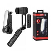 Selfie Stick Bluetooth Techsuit Q09 Gimbal, Universal, Negru