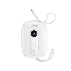 Baterie Externa XO Design PR246, 10000mAh, 22.5W, PD, 1 x Lightning - 2 x USB-C, Alba 