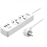 Prelungitor XO Design WL04, 3 x Priza, Alb