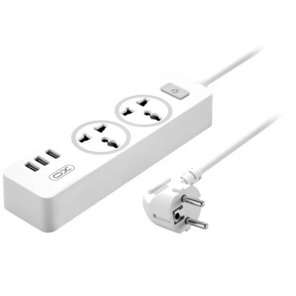 Prelungitor XO Design WL04, 3 x Priza, Alb