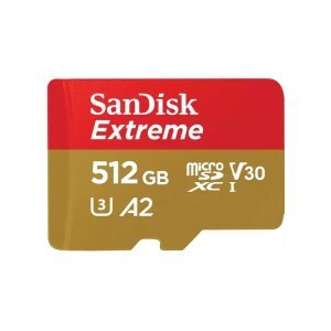 Card Memorie microSDXC SanDisk Extreme, 512Gb, Clasa 10 / UHS-1 U3 SDSQXAV-512G-GN6MN 