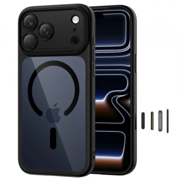 Husa MagSafe pentru Apple iPhone 17 Pro, Tech-Protect, MagPeak, Neagra 