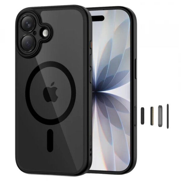 Husa MagSafe pentru Apple iPhone 17, Tech-Protect, MagPeak, Neagra 