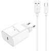 Incarcator Retea Cu Cablu USB-C Prestico F15S-C, 30W, 3A, 1 x USB-C, Alb 