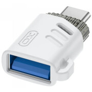 Adaptor OTG USB-C - USB-A XO Design NB256B, Alb 
