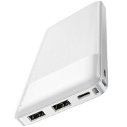 Baterie Externa HOCO J72, 10000mAh, 10W, 2 x USB-A, Alba 