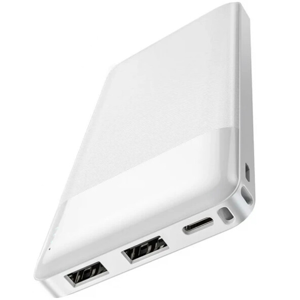 Baterie Externa HOCO J72, 10000mAh, 10W, 2 x USB-A, Alba 