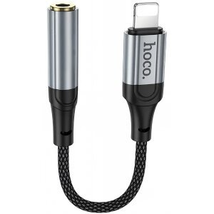 Adaptor Audio Lightning - 3.5mm HOCO LS36A, Gri 