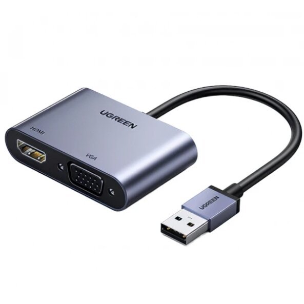 Adaptor Audio si Video USB-A - HDMI / VGA UGREEN CM449, 0.15m, Gri 