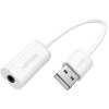 Adaptor Audio UGREEN US206, USB-A - 3.5mm, Alb