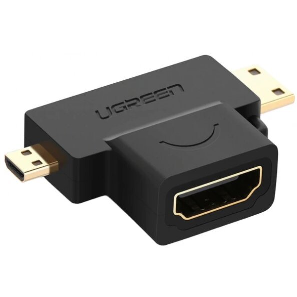 Adaptor Video UGREEN HD129, miniHDMI / microHDMI - HDMI, 1080P, Negru 