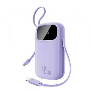 Baterie Externa Baseus EnerFill FC31 Qpow 3, 10000mAh, 45W, QC + PD, 1 x Lightning - 1 x USB-A - 2 x USB-C, Mov E0028C02