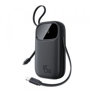 Baterie Externa Baseus EnerFill FC31 Qpow 3, 20000mAh, 45W, QC + PD, 1 x Lightning - 1 x USB-A - 2 x USB-C, Neagra E0028D00