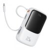 Baterie Externa Baseus Qpow Pro+, 10000mAh, 22.5W, QC + PD, 1 x Lightning - 1 x USB-A - 2 x USB-C, Alba P10067101213-00