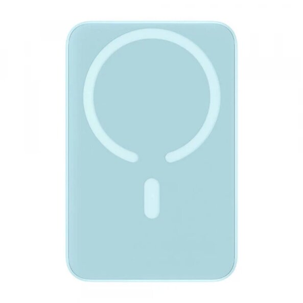 Baterie Externa Wireless Baseus Magnetic Mini, 10000mAh, 20W, PD + FQI, 1 x Lightning - 1 x QI - 1 x USB-C, Bleu PPCX110103