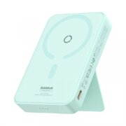 Baterie Externa Wireless Baseus MagPro PPCXZ05, 5000mAh, 20W, PD + FQI, 1 x QI - 1 x USB-C, Verde P10064101333-00