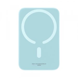 Baterie Externa Wireless Baseus Mini Air, 6000mAh, 20W, PD + FQI, 1 x QI - 1 x USB-C, Albastra P10059002313-00