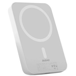 Baterie Externa Wireless Dudao K26s, 5000mAh, 20W, PD + FQI, 1 x QI - 1 x USB-C, Alba