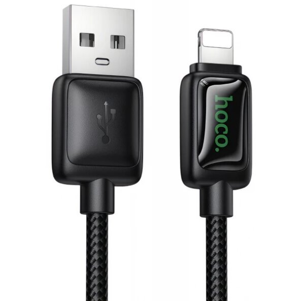 Cablu Date si Incarcare USB-A - Lightning HOCO U146, 18W, 1.2m, Negru 